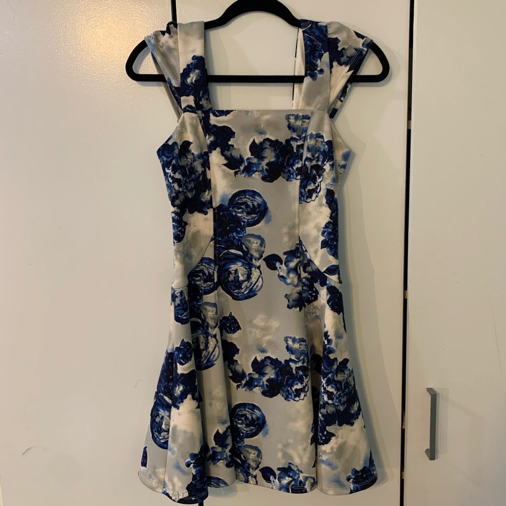 BCBG Floral A-Line Mini Dress
